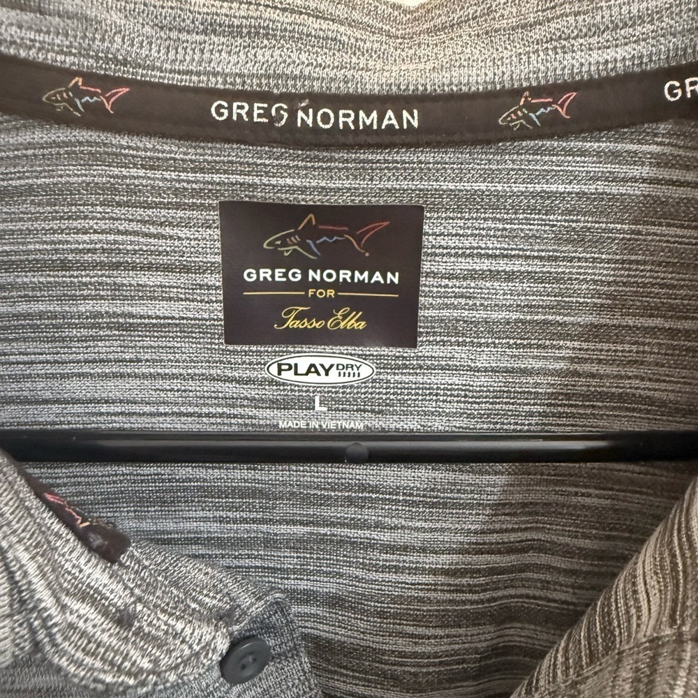 Greg Norman Collection Men's Gray Polo Shirt - Picture 2 of 4